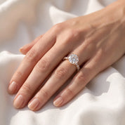 10.60 CTTW Round Lab Diamond Hidden Halo Engagement Ring