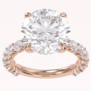 10.60 CTTW Round Lab Diamond Hidden Halo Engagement Ring