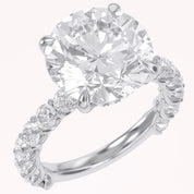 10.60 CTTW Round Lab Diamond Hidden Halo Engagement Ring