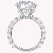 10.60 CTTW Round Lab Diamond Hidden Halo Engagement Ring