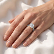 10.60 CTTW Round Lab Diamond Hidden Halo Engagement Ring