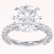 10.60 CTTW Round Lab Diamond Hidden Halo Engagement Ring