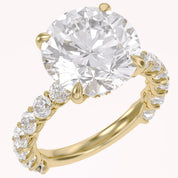 10.60 CTTW Round Lab Diamond Hidden Halo Engagement Ring