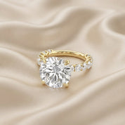 10.60 CTTW Round Lab Diamond Hidden Halo Engagement Ring