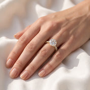 10.60 CTTW Round Lab Diamond Hidden Halo Engagement Ring