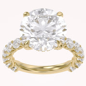 10.60 CTTW Round Lab Diamond Hidden Halo Engagement Ring