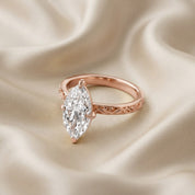 Filigree Solitaire Engagement Ring Lab Grown Diamond
