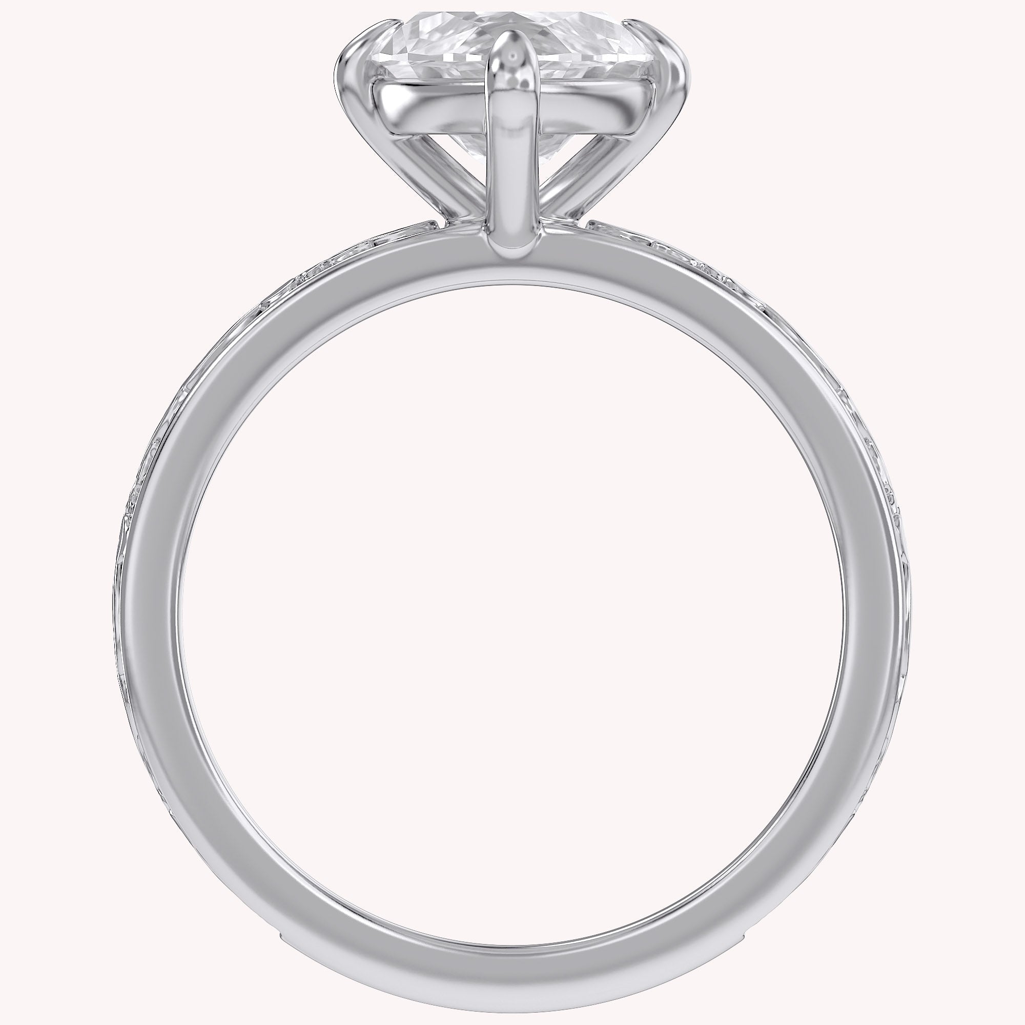 Filigree Solitaire Engagement Ring Lab Grown Diamond