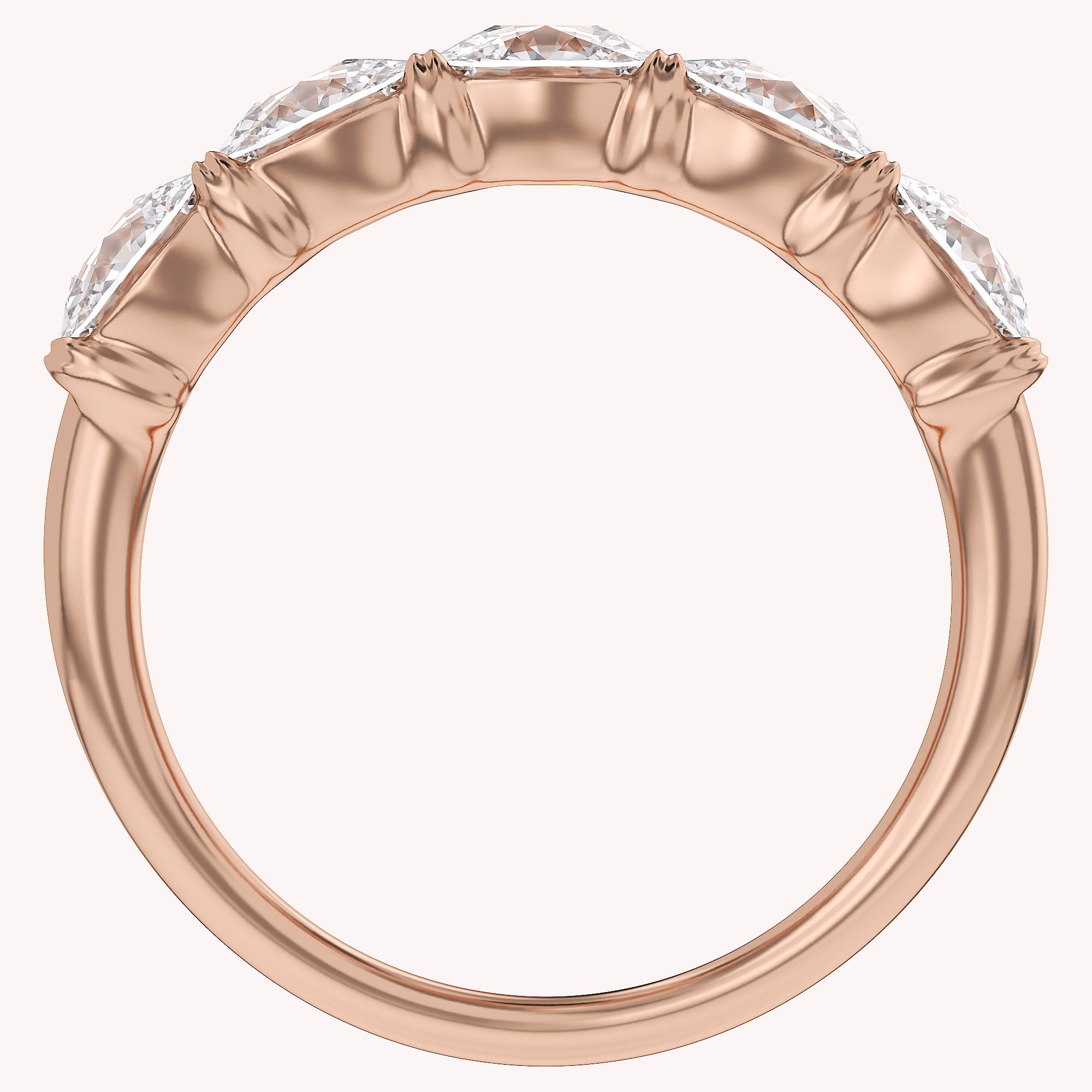 Cushion-Cut Half-Eternity Ring | Lab-Grown Diamond