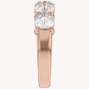 Cushion-Cut Half-Eternity Ring | Lab-Grown Diamond