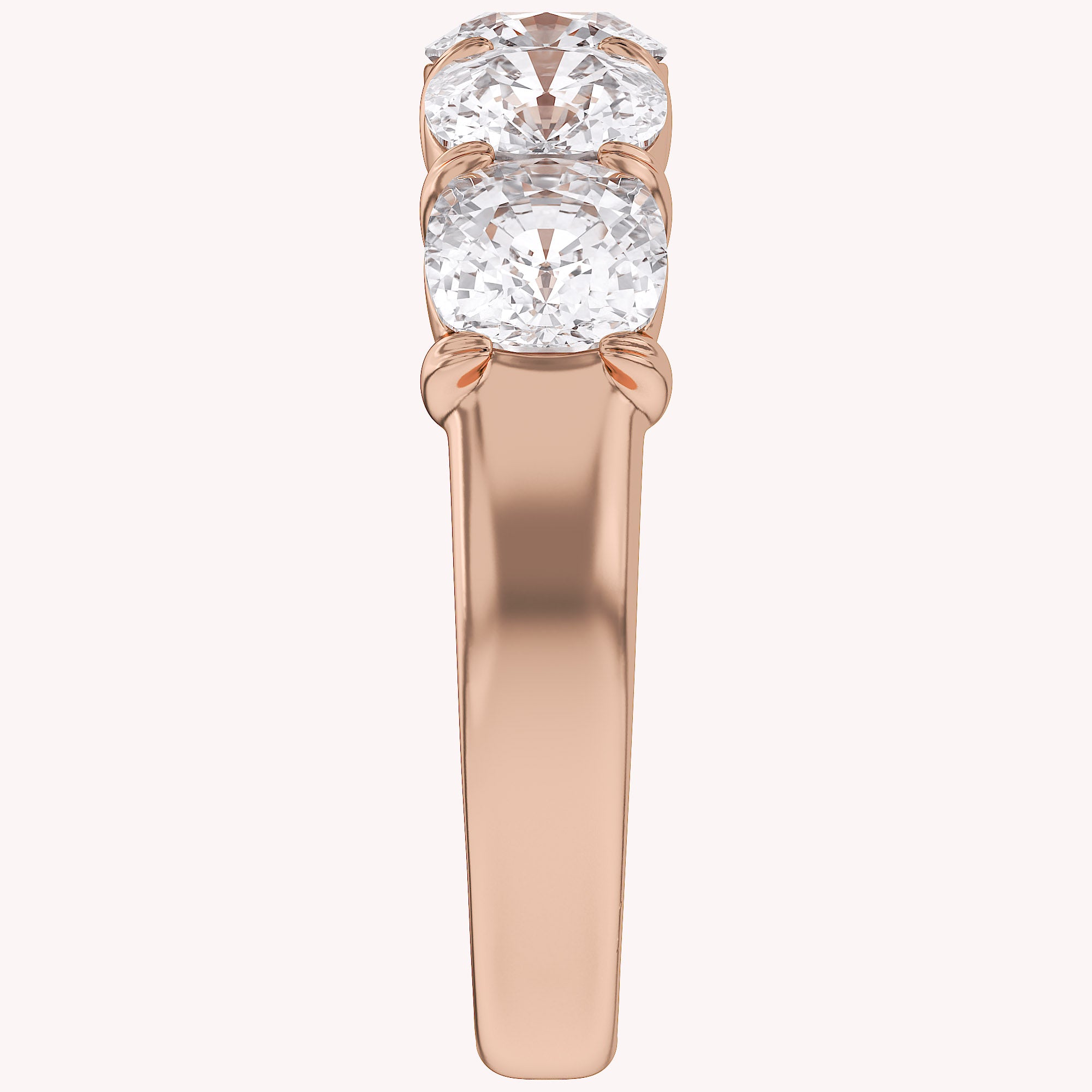 Cushion-Cut Half-Eternity Ring | Lab-Grown Diamond