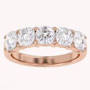 Cushion-Cut Half-Eternity Ring | Lab-Grown Diamond