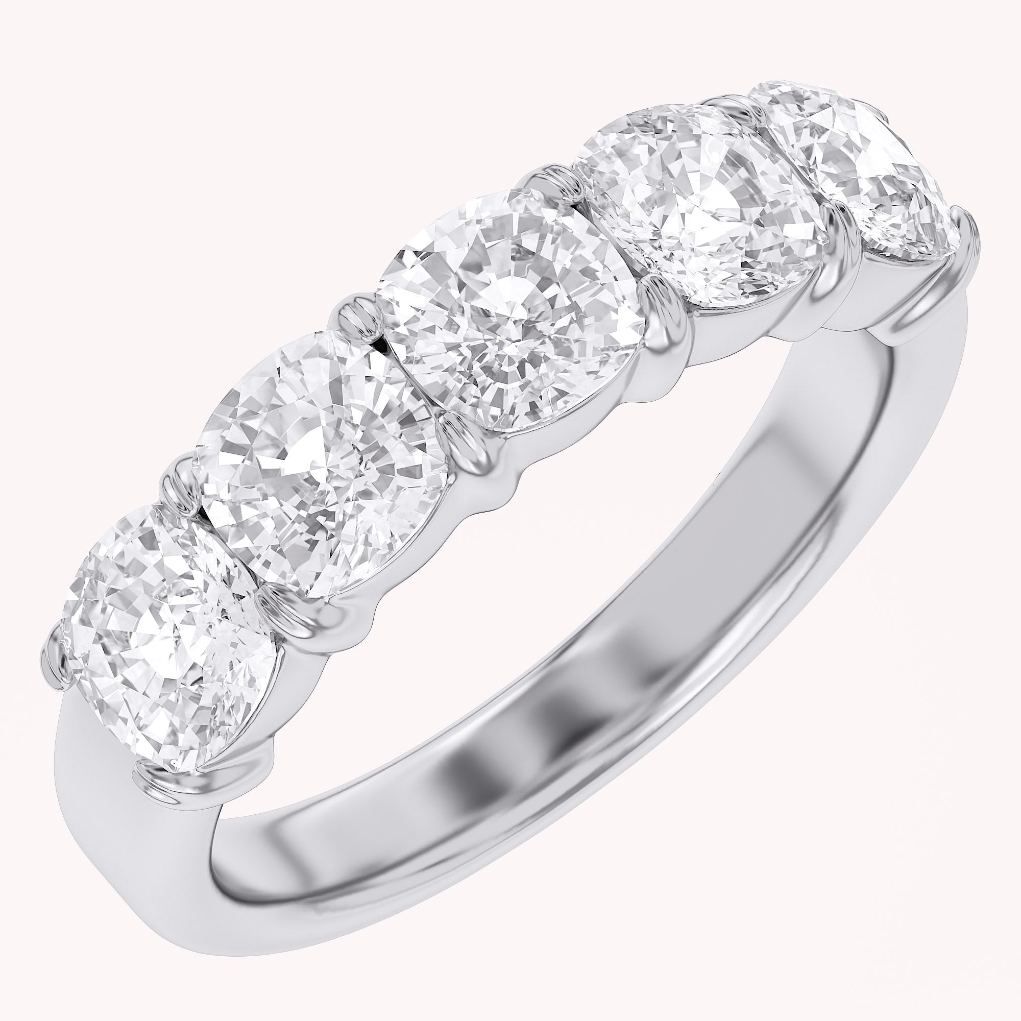 Cushion-Cut Half-Eternity Ring | Lab-Grown Diamond