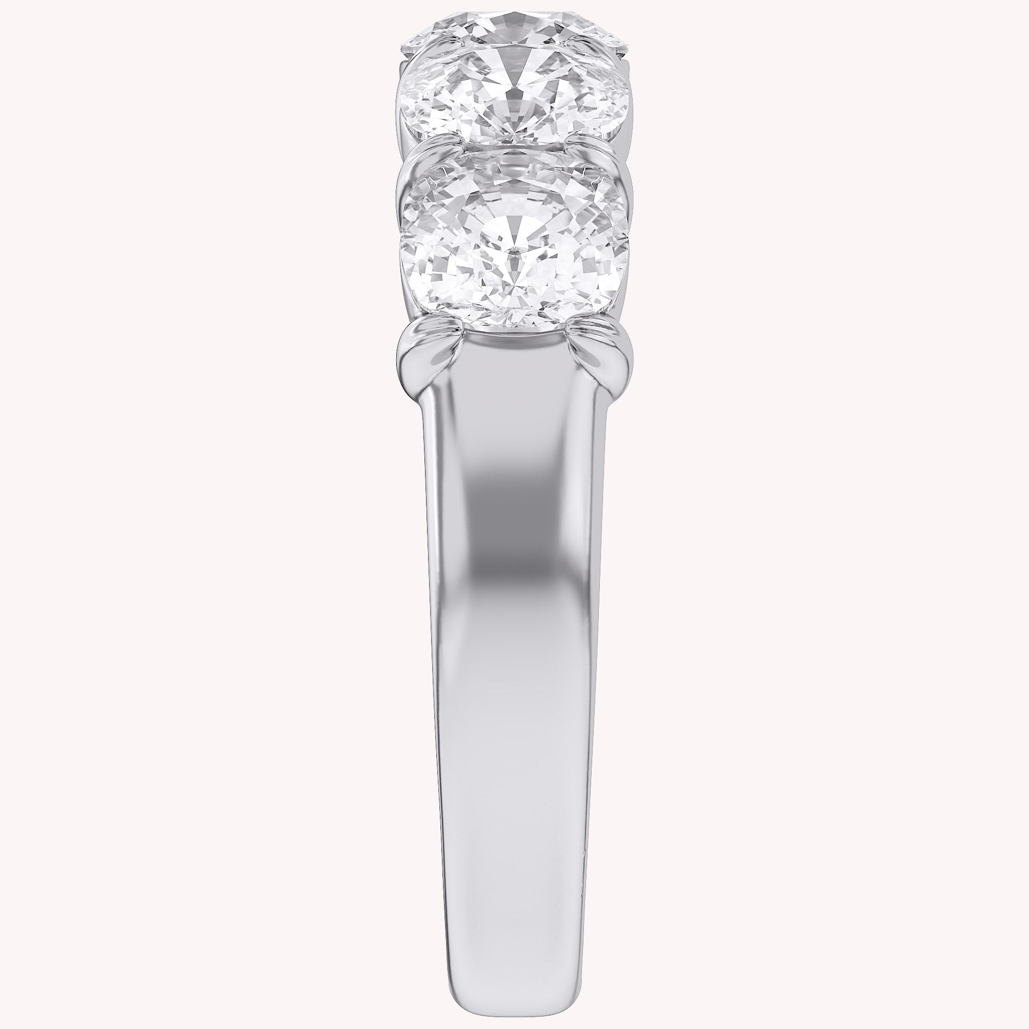 Cushion-Cut Half-Eternity Ring | Lab-Grown Diamond