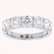 Cushion-Cut Half-Eternity Ring | Lab-Grown Diamond