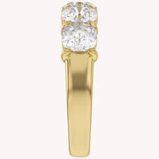 Cushion-Cut Half-Eternity Ring | Lab-Grown Diamond