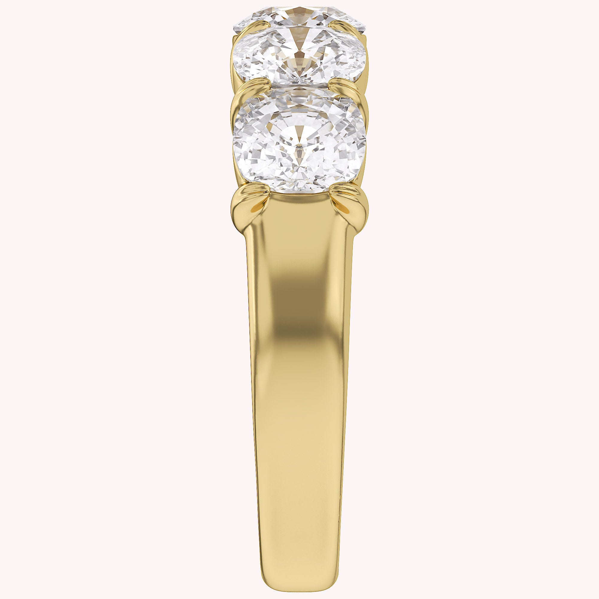 Cushion-Cut Half-Eternity Ring | Lab-Grown Diamond