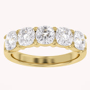 Cushion-Cut Half-Eternity Ring | Lab-Grown Diamond
