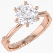 2.30 CT Round Lab Grown Diamond Solitaire Engagement Ring
