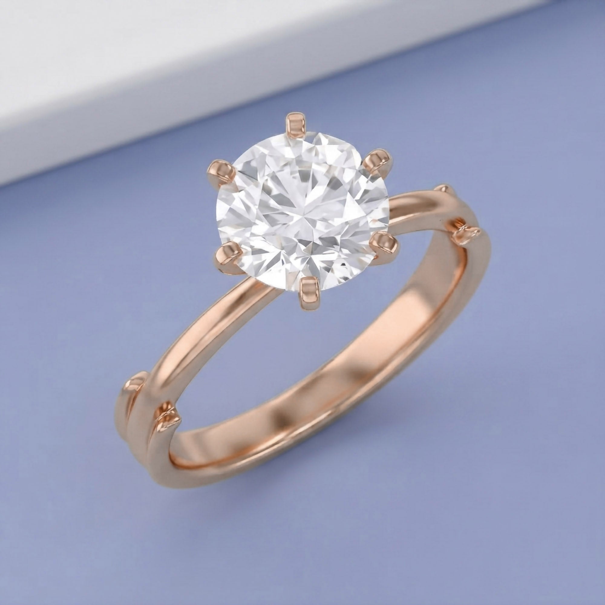 2.30 CT Round Lab Grown Diamond Solitaire Engagement Ring