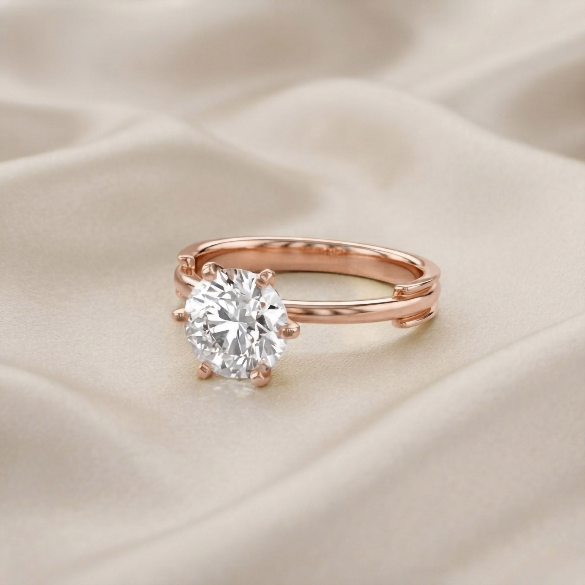 2.30 CT Round Lab Grown Diamond Solitaire Engagement Ring