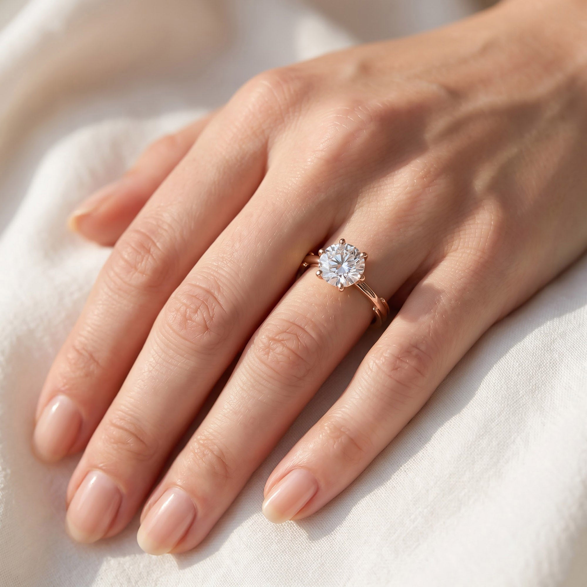 2.30 CT Round Lab Grown Diamond Solitaire Engagement Ring