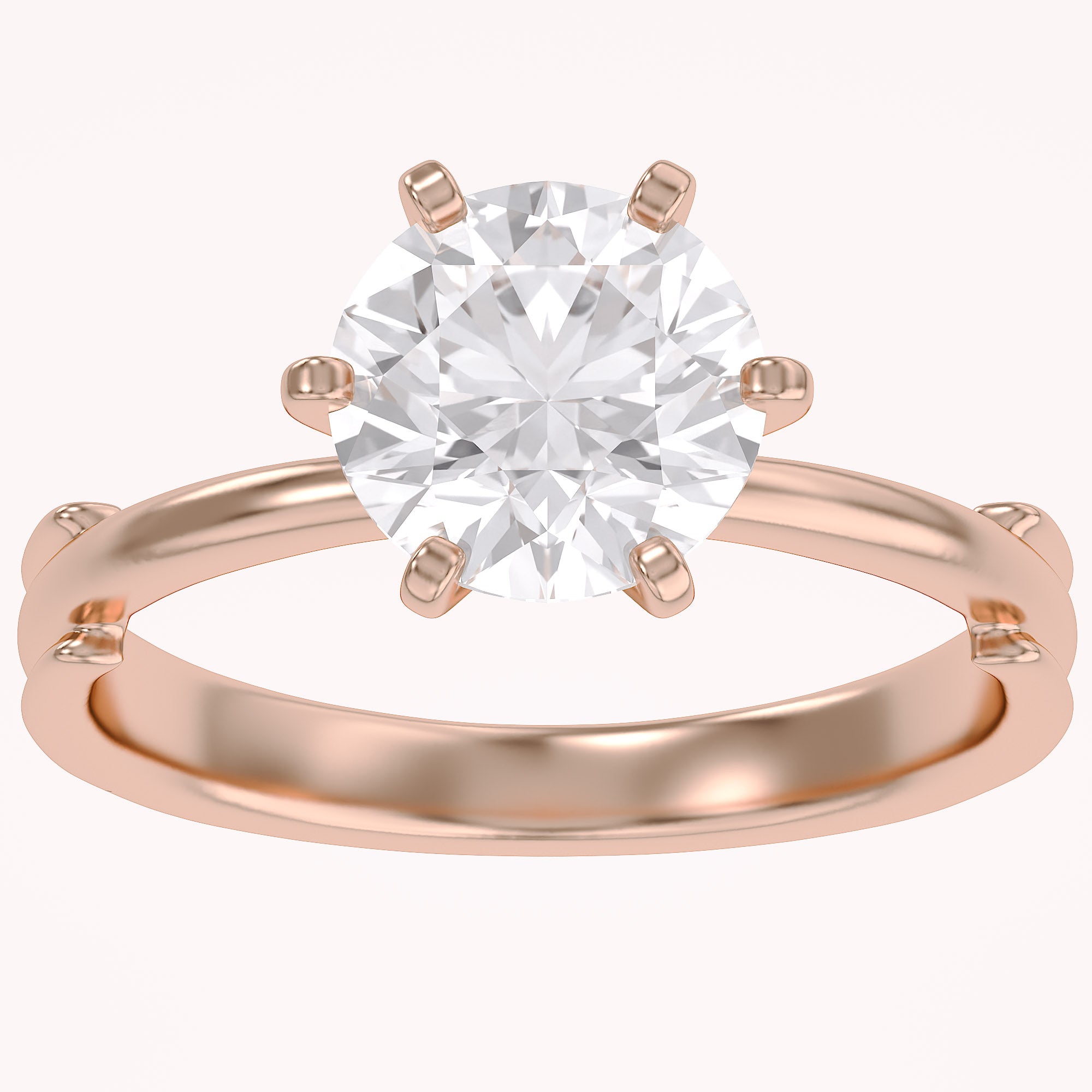 2.30 CT Round Lab Grown Diamond Solitaire Engagement Ring