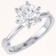 2.30 CT Round Lab Grown Diamond Solitaire Engagement Ring