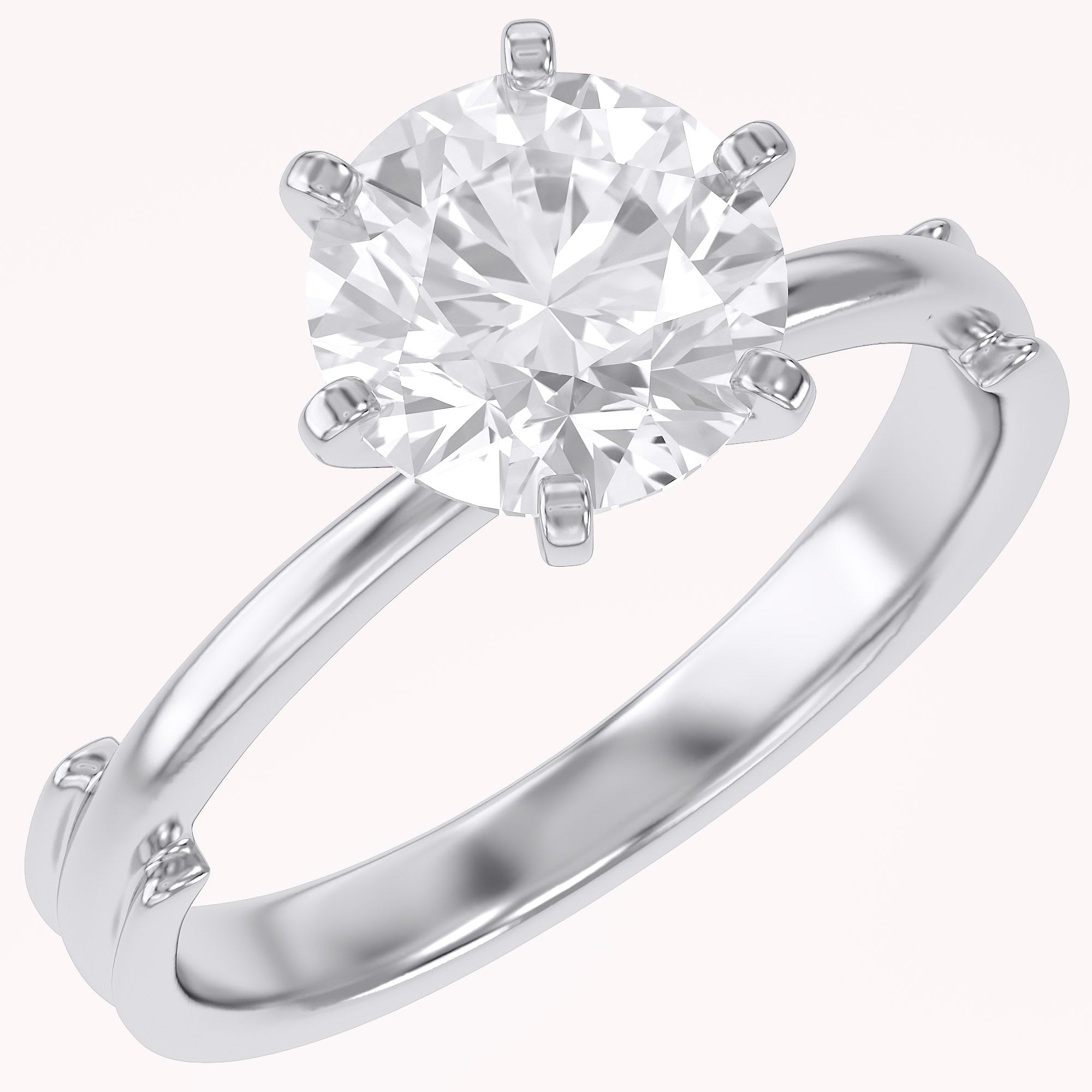 2.30 CT Round Lab Grown Diamond Solitaire Engagement Ring