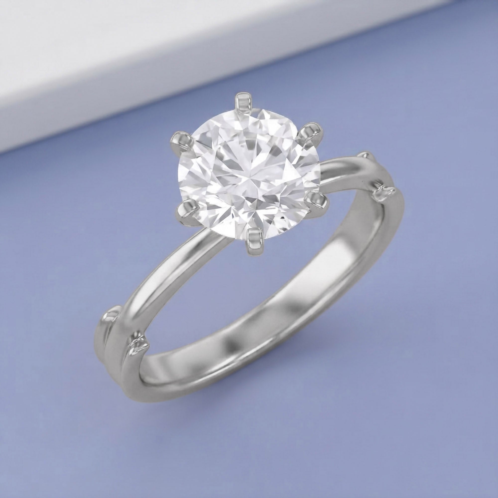 2.30 CT Round Lab Grown Diamond Solitaire Engagement Ring