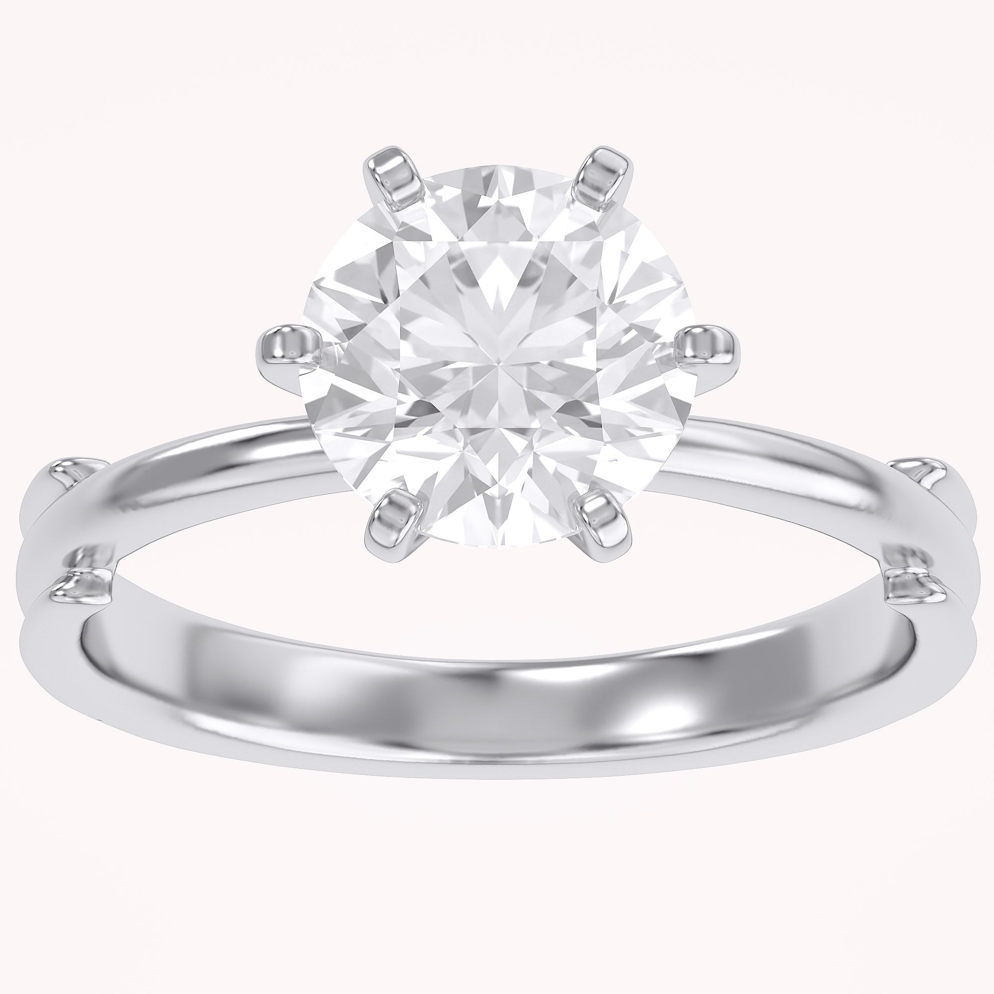 2.30 CT Round Lab Grown Diamond Solitaire Engagement Ring