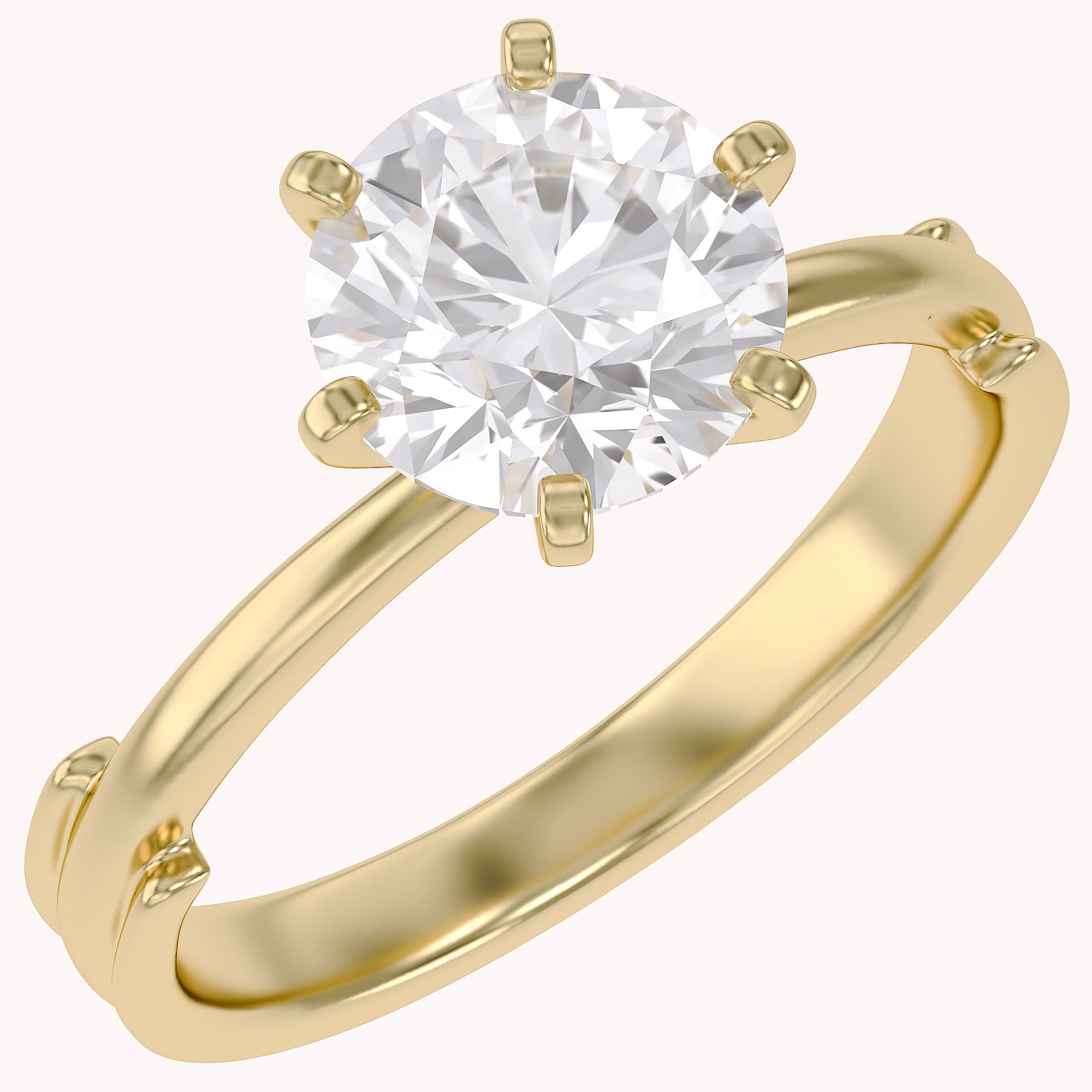 2.30 CT Round Lab Grown Diamond Solitaire Engagement Ring