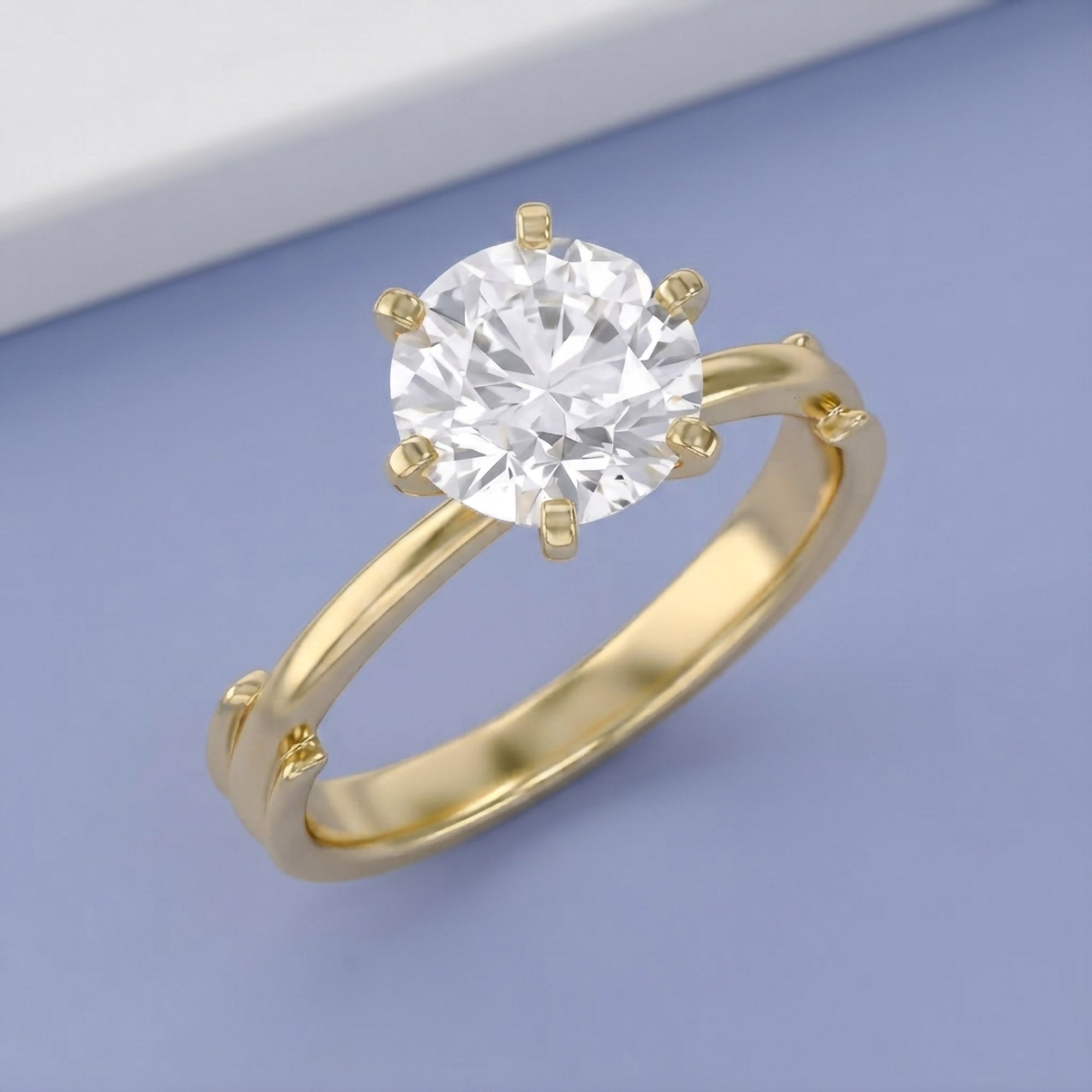 2.30 CT Round Lab Grown Diamond Solitaire Engagement Ring
