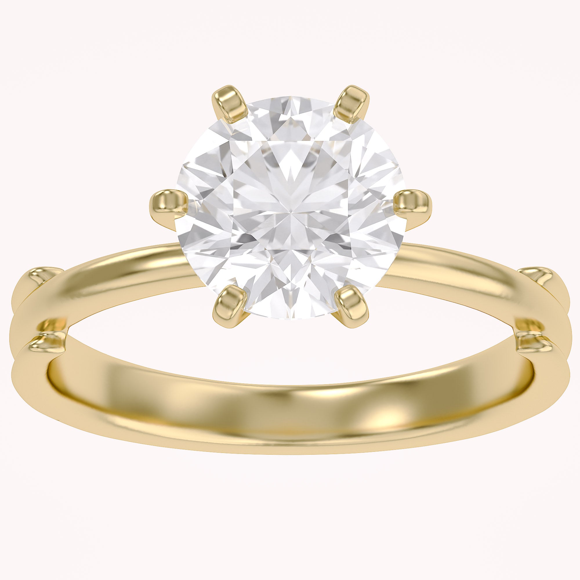 2.30 CT Round Lab Grown Diamond Solitaire Engagement Ring