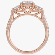 1.75 CT Three Stone Round lab Grown Diamond Engagement Ring