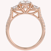 1.75 CT Three Stone Round lab Grown Diamond Engagement Ring