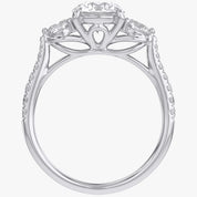 1.75 CT Three Stone Round lab Grown Diamond Engagement Ring