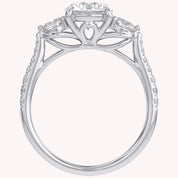 1.75 CT Three Stone Round lab Grown Diamond Engagement Ring
