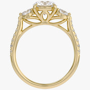 1.75 CT Three Stone Round lab Grown Diamond Engagement Ring