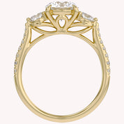 1.75 CT Three Stone Round lab Grown Diamond Engagement Ring