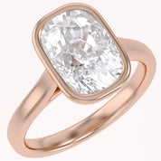 3 CT Cushion Lab Grown Diamond Solitaire Engagement Ring