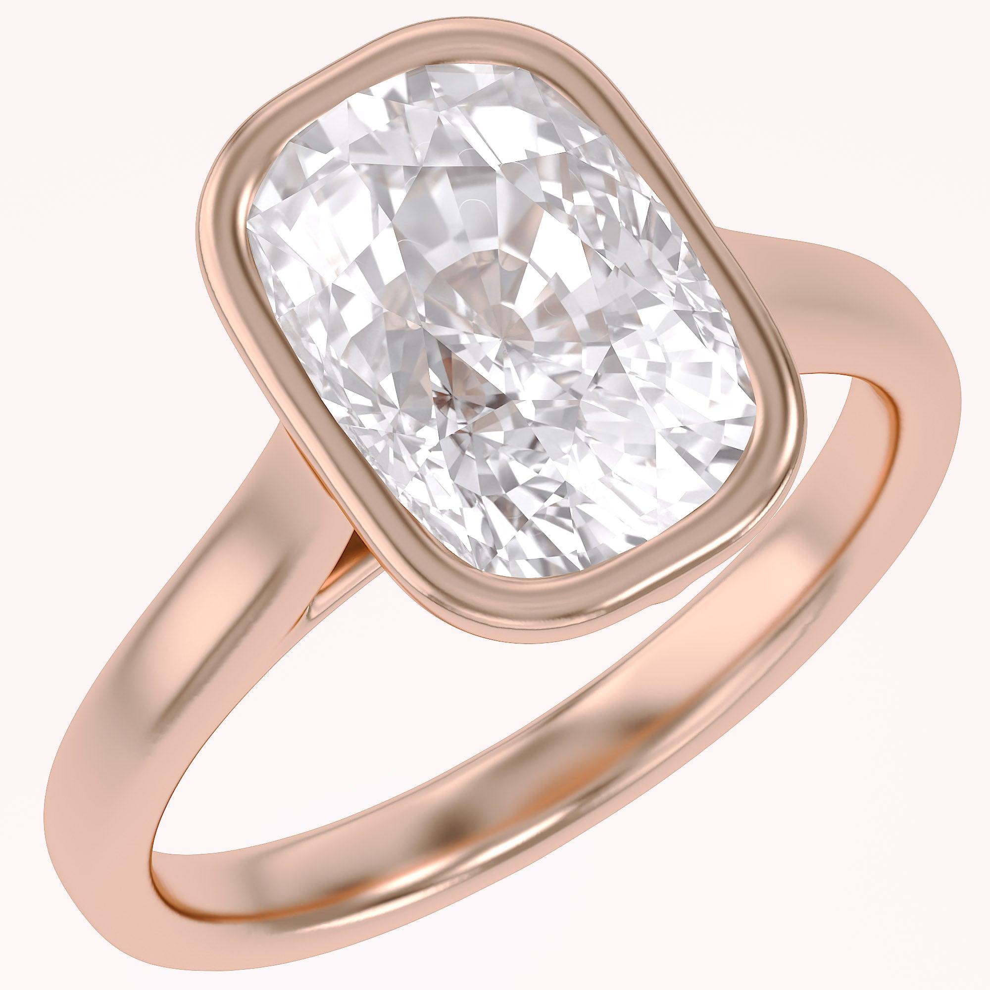 3 CT Cushion Lab Grown Diamond Solitaire Engagement Ring