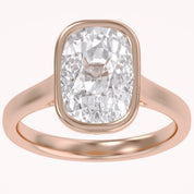 3 CT Cushion Lab Grown Diamond Solitaire Engagement Ring