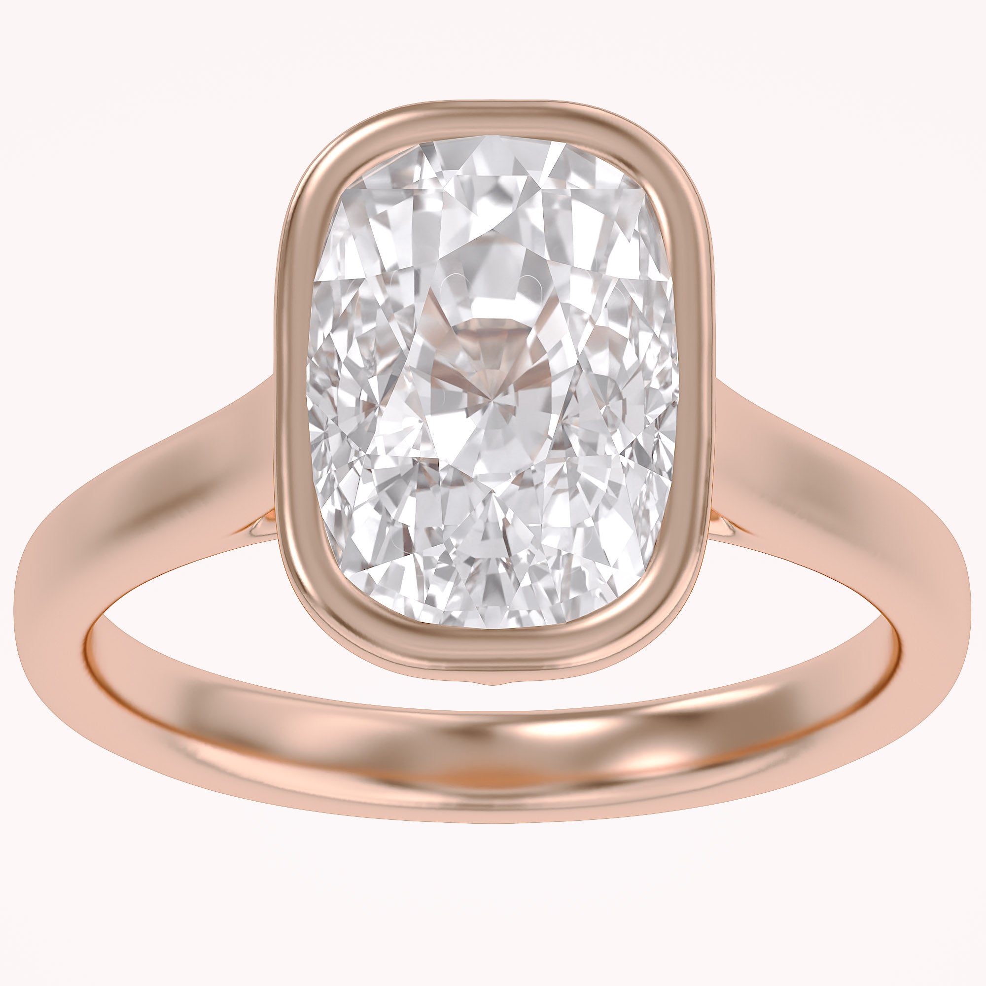 3 CT Cushion Lab Grown Diamond Solitaire Engagement Ring