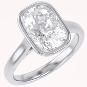 3 CT Cushion Lab Grown Diamond Solitaire Engagement Ring