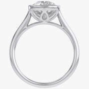 3 Carat Elongated Cushion Lab Grown Diamond Bezel Solitaire Engagement Ring
