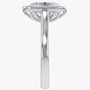 3 Carat Elongated Cushion Lab Grown Diamond Bezel Solitaire Engagement Ring