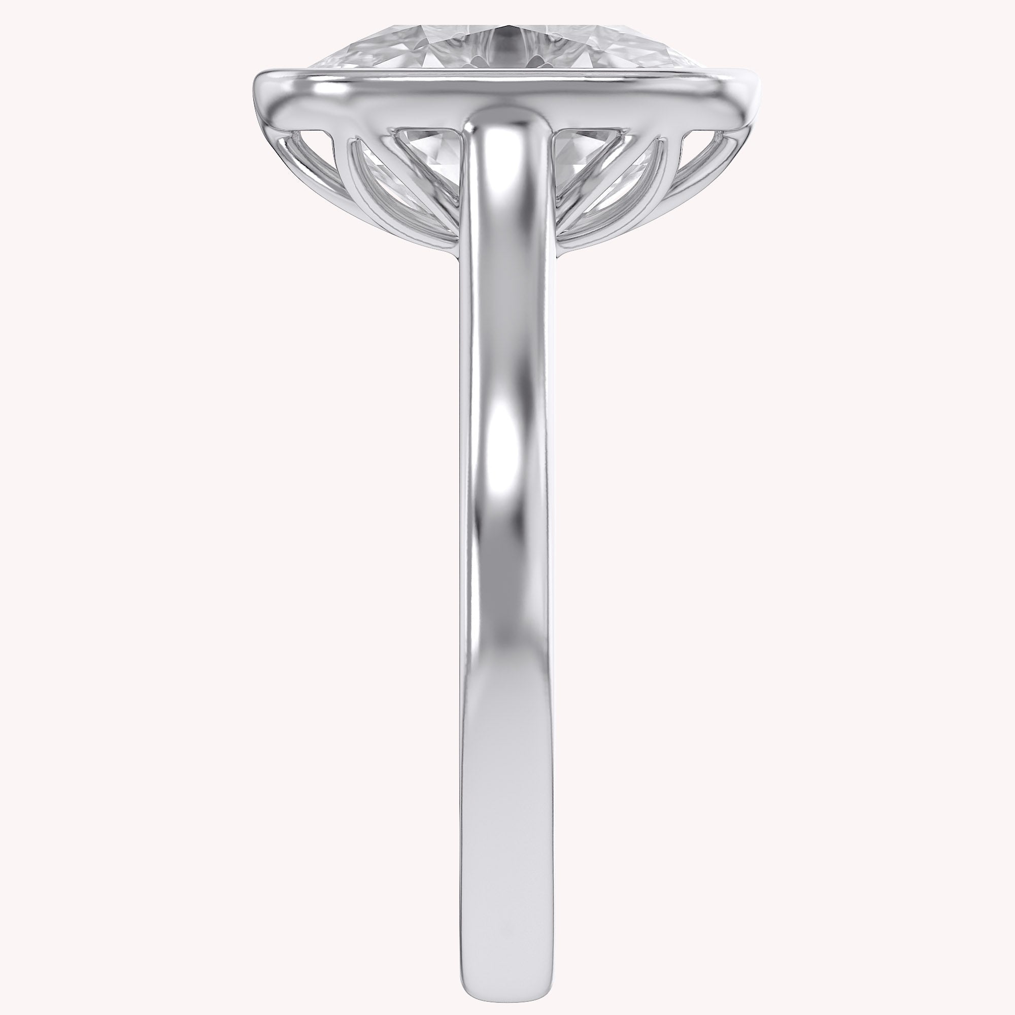 3 CT Cushion Lab Grown Diamond Solitaire Engagement Ring