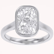 3 CT Cushion Lab Grown Diamond Solitaire Engagement Ring