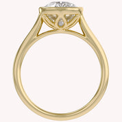 3 CT Cushion Lab Grown Diamond Solitaire Engagement Ring